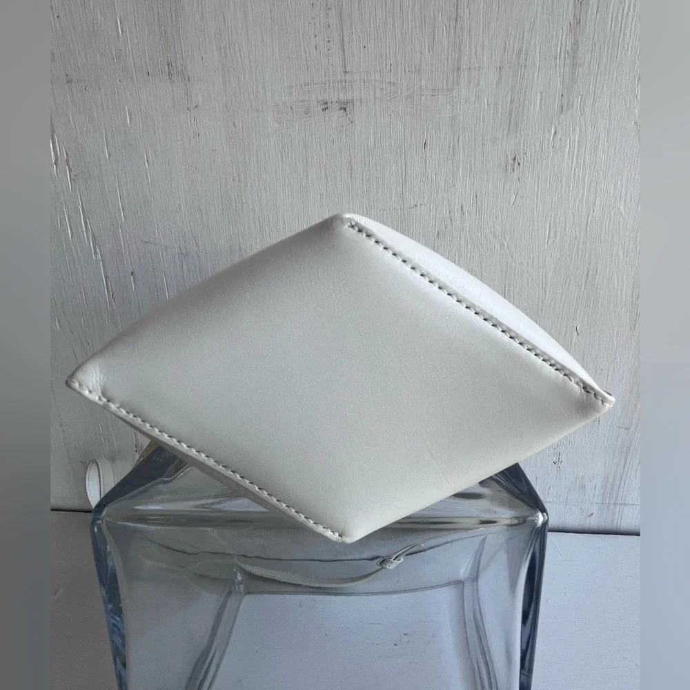 Alaïa Folded Small Leather Tote Bag- Blanc Optique - Picture 10 of 15